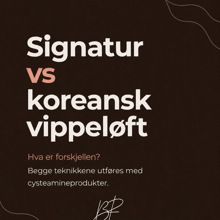 Signatur vippeløft vs koreansk vippeløft 🤎