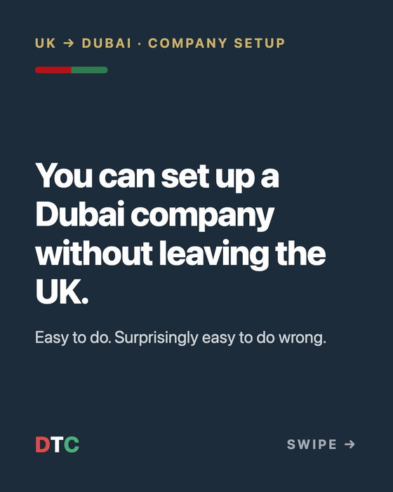 You can set up a Dubai company without leaving the UK. The forms are quick. The decisions in front o