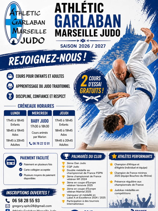 📢 Les inscriptions sont OUVERTES ! ✅ Réinscriptions pour les judokas déjà membres ✅ Nouvelles inscriptions bienvenue…