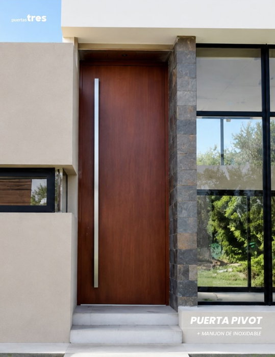 Mas puertas con diseño personalizado.
Fabricadas a medida con terminación de alta calidad y manijon de acero inoxidable.