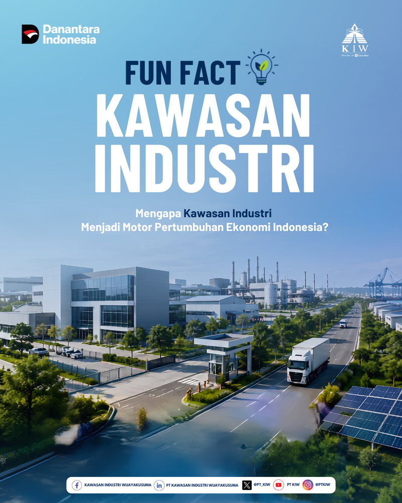 Kawasan Industri: Motor Penggerak Ekonomi yang Menghubungkan Investasi, Lapangan Kerja, dan Masa Depan Indonesia

Tahukah Anda bahwa kawasan industri memiliki peran penting dalam mendorong pertumbuhan ekonomi Indonesia?

Lebih dari sekadar lokasi berdirinya pabrik dan perusahaan, kawasan industri merupakan ekosistem yang menghubungkan investasi, infrastruktur, logistik, tenaga kerja, hingga rantai pasok yang mendukung aktivitas ekonomi nasional.

Keberadaan kawasan industri memberikan berbagai manfaat nyata, mulai dari menarik investasi baru, menciptakan lapangan kerja, meningkatkan daya saing daerah, hingga mendorong pertumbuhan sektor usaha pendukung seperti transportasi, perdagangan, kuliner, dan UMKM.

Sebagai salah satu kawasan industri terkemuka di Jawa Tengah, PT Kawasan Industri Wijayakusuma (PT KIW) turut mengambil peran strategis dalam mendukung pembangunan ekonomi regional dan nasional. Didukung lokasi yang terintegrasi dengan Pelabuhan Tanjung Emas, Bandara Internasional Jenderal Ahmad Yani, serta Jalan Tol Trans Jawa, PT KIW menjadi pilihan investasi yang kompetitif bagi berbagai sektor industri.

Sejalan dengan perkembangan industri global, PT KIW juga terus mengembangkan kawasan yang modern dan berkelanjutan melalui peningkatan infrastruktur, pelayanan kepada tenant, serta pelaksanaan program Tanggung Jawab Sosial dan Lingkungan (TJSL).

Melalui kolaborasi, inovasi, dan komitmen terhadap keberlanjutan, kawasan industri tidak hanya menjadi pusat pertumbuhan ekonomi, tetapi juga menjadi fondasi dalam membangun masa depan Indonesia yang lebih maju dan berdaya saing.

#PTKIW #KawasanIndustriWijayakusuma #IndustrialEstate