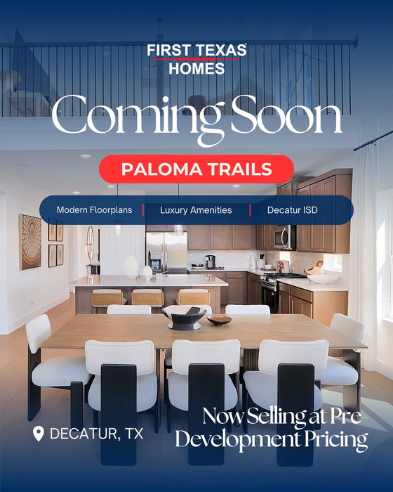 ✨ Something special is coming to Decatur… ㅤ Meet Paloma Trails, a brand-new First Texas Homes community des…