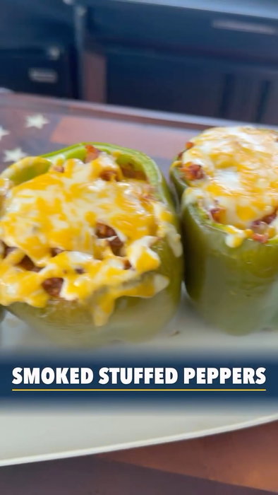 How to smoke stuffed peppers at 350° on a pellet grill 🌶️
Cooked rice, ground beef with…
