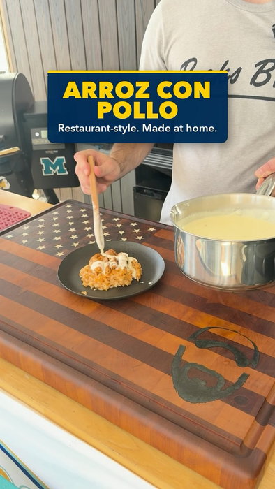 Mexican arroz con pollo at home. Chicken, cheese and rice, the way the restaurant makes…