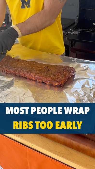 Smoking ribs at 275? Don’t wrap them on a timer.

Two hours gets you close, but the clock…