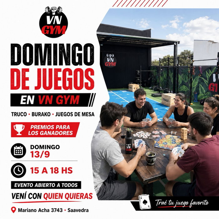 El domingo 13 de septiembre cambiamos un rato las pesas por las cartas, los dados y los juegos de mesa. Torneo de truco…