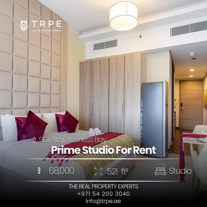 Fully furnished studio in the heart of Business Bay.