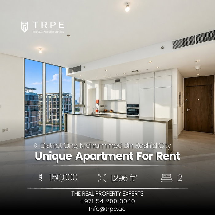 Direct lagoon views from one of District One’s prime waterfront residences.