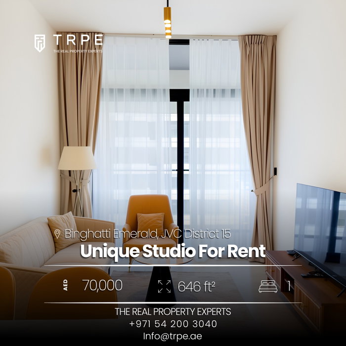 Furnished 1-bedroom living in JVC.