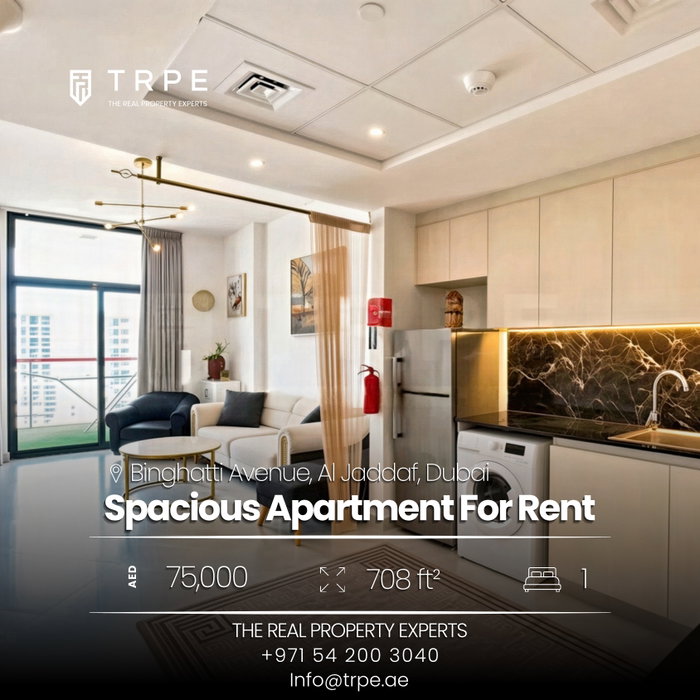 Furnished, vacant and ready to move in at Binghatti Avenue, Al Jaddaf.