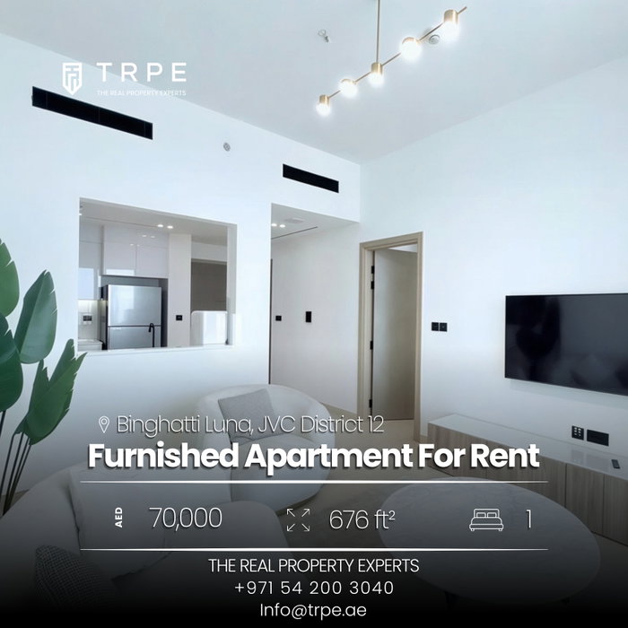 Furnished, high floor and ready to move in. 🏙️