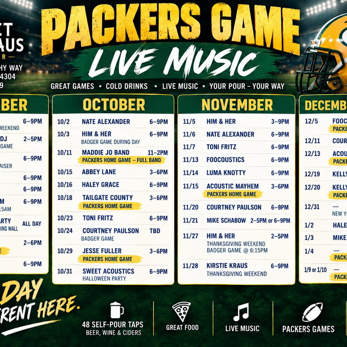 Check out our remaining live music for 2026.