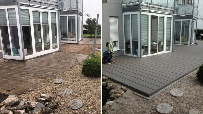 Før og efter med megawood 🌿 Der er stor forskel på komposit.…