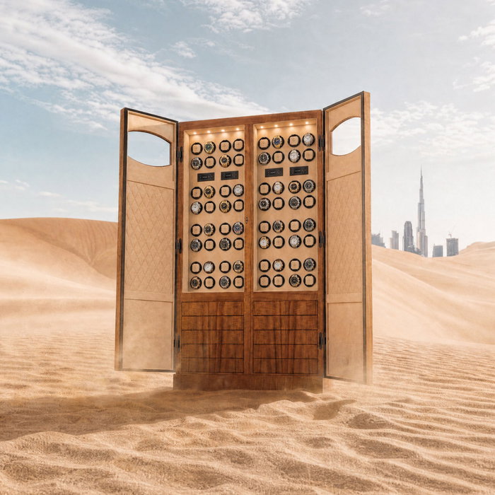 Some monuments rise from the desert. This one was commissioned.