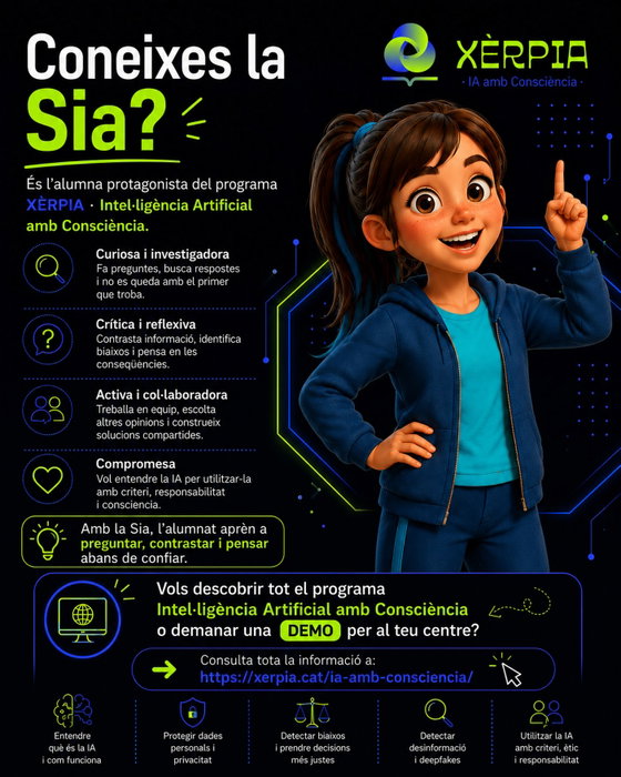 Coneixes la Sia? 💙 És l’alumna protagonista del programa XÈRPIA · Intel·ligència Artifici