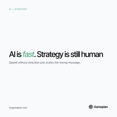 AI is fast. Strategy is still human. Speed without direction just scales the wrong message. A site built in 5 minutes is only as good as the