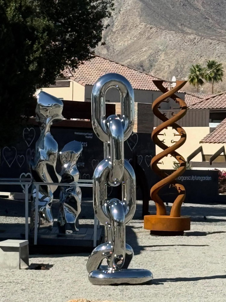 BOUND ⛓️ 12 Ft | 356.76 cm | Stainless steel DNA 13ft | 396.24 cm | Corten Steel Constantin Ford On view at Melissa Morg