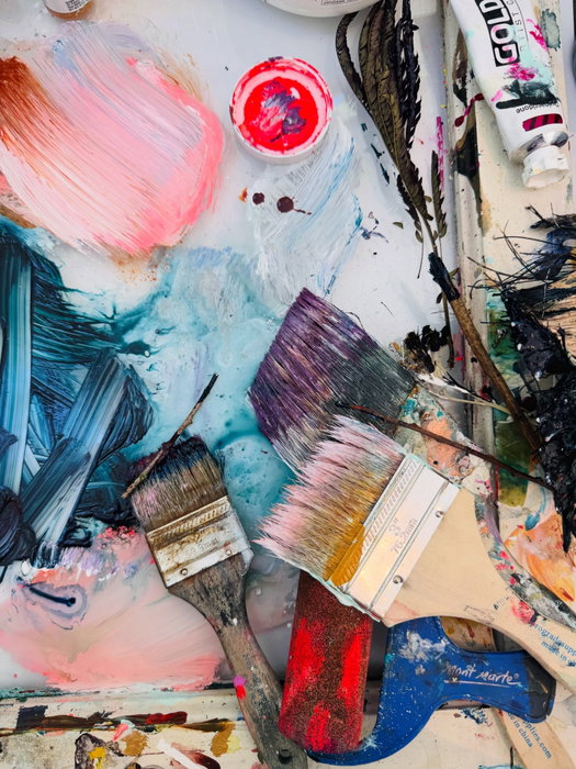 Did a wild raccoon just destroy my studio? Oh no, that was me teaching a class about inviting imperfection…