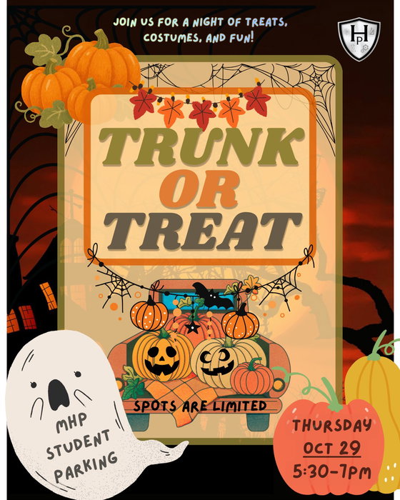 Madison Highland Prep on Instagram: 🎃 Trunk or Treat is coming to Madison Highland Prep! 👻

Join us Thursday, Oct 29 from 5:30 to 7pm 