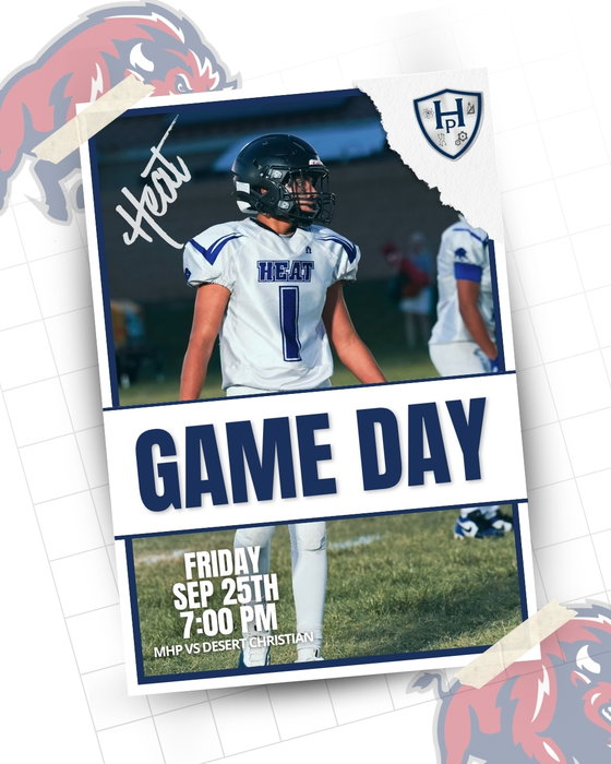 Madison Highland Prep on Instagram: 🏈 TOMORROW is Homecoming Game Day, Heat!

Tomorrow night, our MHP football team takes on Desert Chr