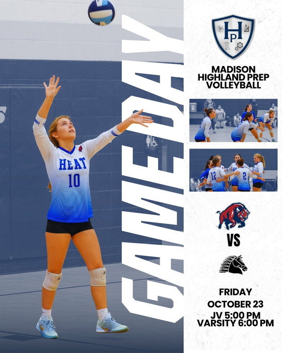 Madison Highland Prep on Instagram: GAME DAY! 🏐💙 Madison Highland Prep volleyball takes on Arete Prep this Friday, October 23. JV star