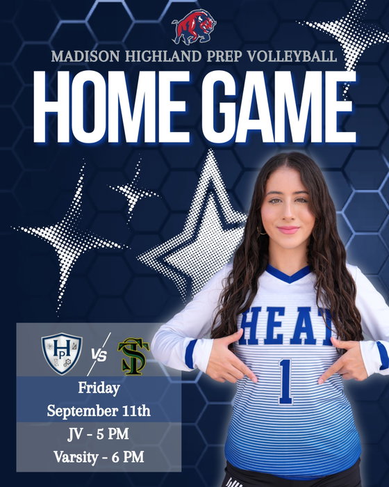 Madison Highland Prep on Instagram: 🏐 Game Day, Heat!

Come support our Volleyball team on their home court Friday, September 11th! Bri