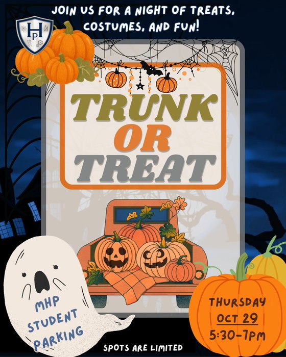 Madison Highland Prep on Instagram: 🎃 Trunk or Treat is coming to our Heat! 👻

Join us Thursday, Oct 29 from 5:30 to 7pm in the MHP st
