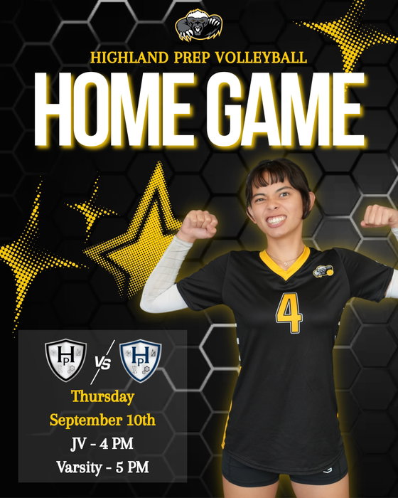 Highland Prep on Instagram: 🏐 Game Day, Badgers!

Come support our Volleyball team on their home court Thursday, September 10th