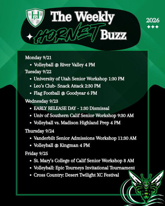Highland Prep West on Instagram: Let's get into this week Hornets! 💚