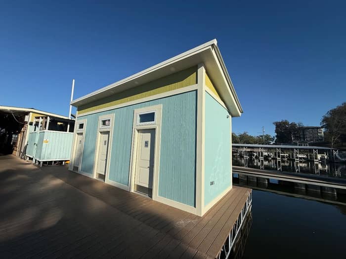 New marina bathrooms are now open! More exciting announcements coming soon!