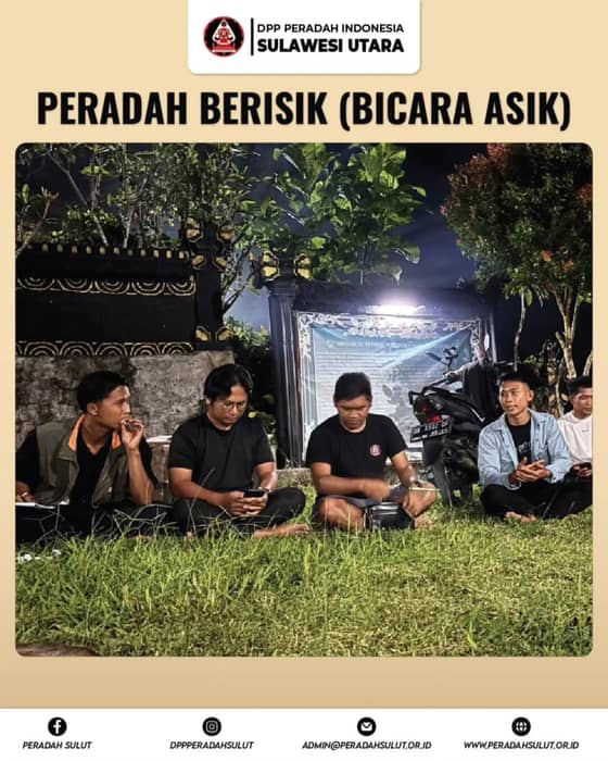 Om Swastyastu 🙏

Seru, hangat, dan penuh ide!

Anggota Peradah Sulawesi Utara hadir dalam kegiatan Diskusi “PERADAH BERISIK (BICARA ASIK)” pada 24 April 2026 di Pura Danu Mandara.

Bukan cuma sekadar hadir, tapi juga ikut nimbrung, berbagi pandangan, dan saling tukar pikiran dengan suasana yang santai tapi tetap bermakna.

Dari obrolan ringan, lahir ide-ide keren untuk ke depan.

Karena dari diskusi seperti ini, kita belajar bahwa bersuara itu penting 💬

Om Santih, Santih, Santih Om 🙏