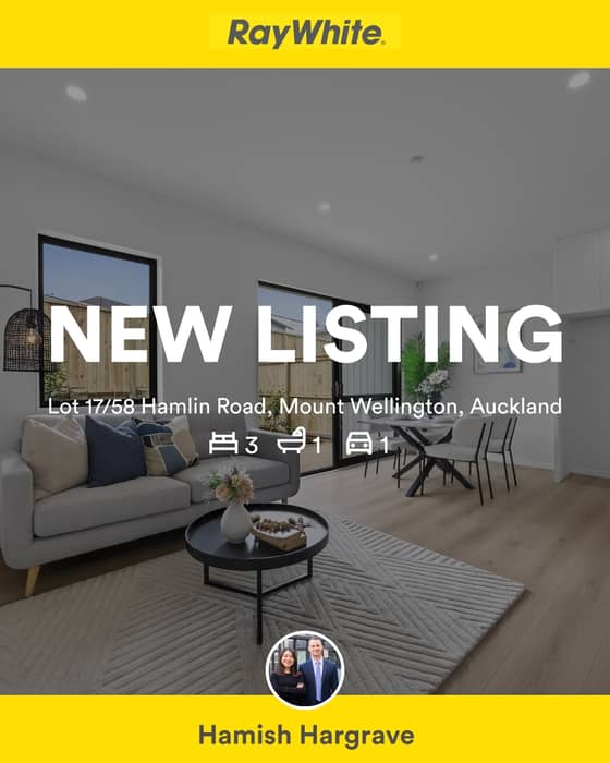🛌 3 🛀 1 🚘 1
📍 Lot 17/58 Hamlin Road, Mount Wellington, Auckland

My latest listing on RateMyAgen