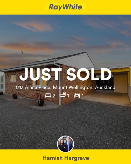 🛌 2 🛀 1 🚘 1
📍 1/13 Alana Place, Mount Wellington, Auckland

My latest sale on RateMyAgent.
Indiv