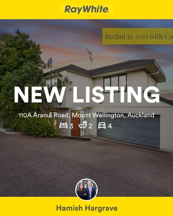 🛌 3 🛀 2 🚘 4
📍 110A Aranui Road, Mount Wellington, Auckland

My latest listing on RateMyAgent.
In