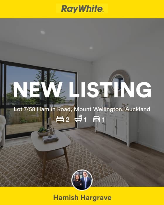 🛌 2 🛀 1 🚘 1
📍 Lot 7/58 Hamlin Road, Mount Wellington, Auckland

My latest listing on RateMyAgent