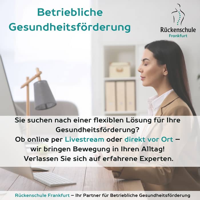 Wir haben für Sie die flexible Lösung einer betrieblichen Gesundheitsförderung. 
So können Sie u