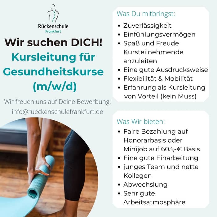 Du liebst Bewegung und möchtest Kurse im Rahmen der betrieblichen Gesundheitsförderung, sowie spez