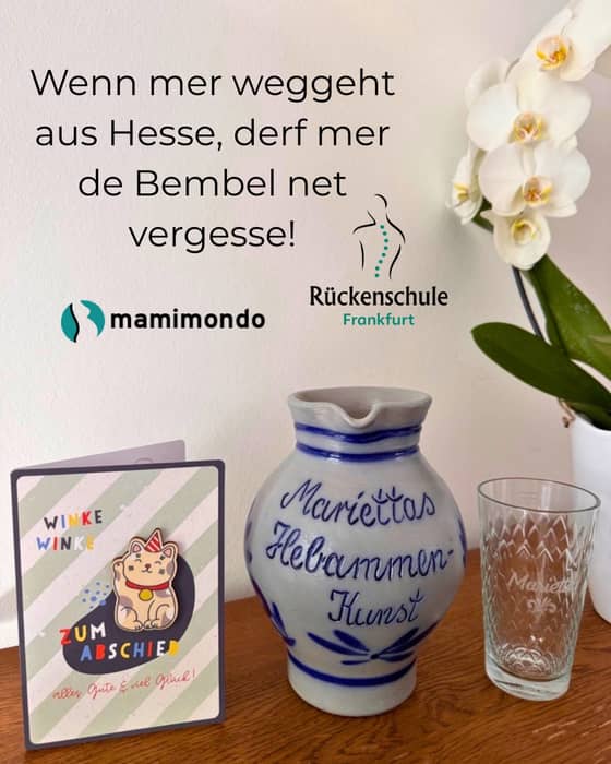 Wenn mer weggeht aus Hesse, derf mer de Bembel net vergesse! 🍏💛

In diesem Sinne verabschieden