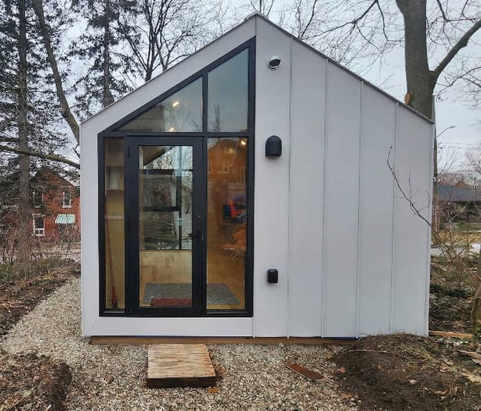“The beauty of a Bunkie, is that you can achieve real comfort with very simple, low-cost systems.

From a technical perspective, small detached structures avoid many of the hidden expenses of additions—demolition, complex tie-ins to existing structures, and heavy foundations. 

From a design perspective, size doesn’t have to mean compromise. As the Bunkie proves, a small building can be sleek, intentional, and beautiful without looking cheap.

This size range hits an ideal balance. It’s large enough to feel spacious, with natural light and good ceiling height. It’s small enough to avoid many of the regulatory and material burdens that drive up cost and carbon in larger projects. 

And most importantly, from a low carbon perspective, it dramatically reduces environmental impact. Foundations alone can account for up to 70% of a building’s upfront carbon. Bunkie’s CNC-fabricated floor systems make low-carbon foundation options not just possible, but practical.” ~ Ben Polley, co-founder and president @evolvebuildersgroup

The result is a space that serves real family needs, fits comfortably on urban or rural properties, and does so with a lighter climate footprint.

#Monarch175 permitted for office use

#SmallBuildings #SustainableDesign #EcoFriendlyArchitecture #theBunkie #LowCarbonLiving #EfficientBuilding #furnitureasarchitecture #SmartConstruction #CNCfabrication
