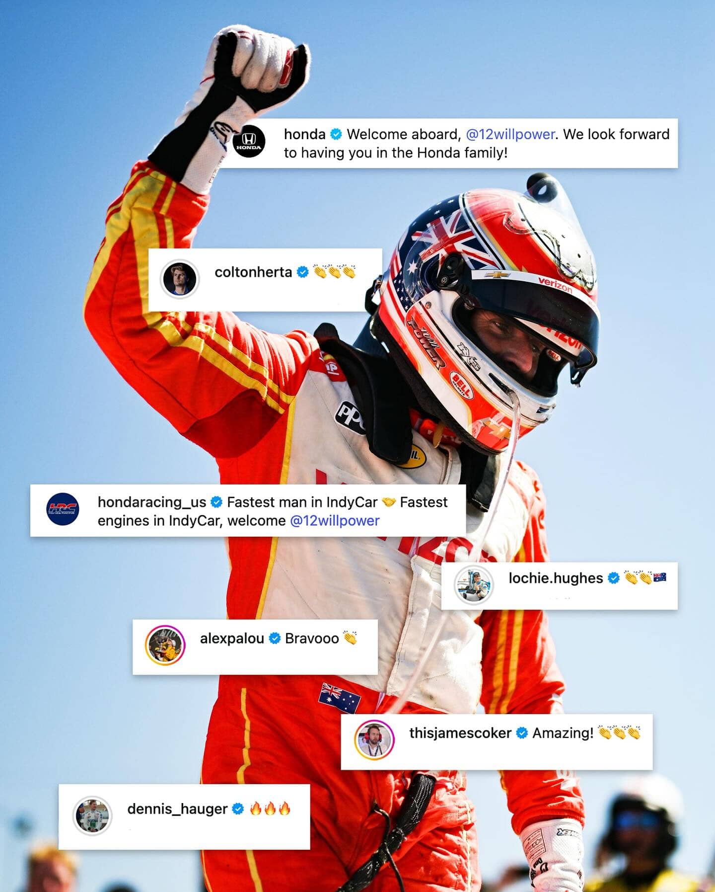 An Instagram post for INDYCAR