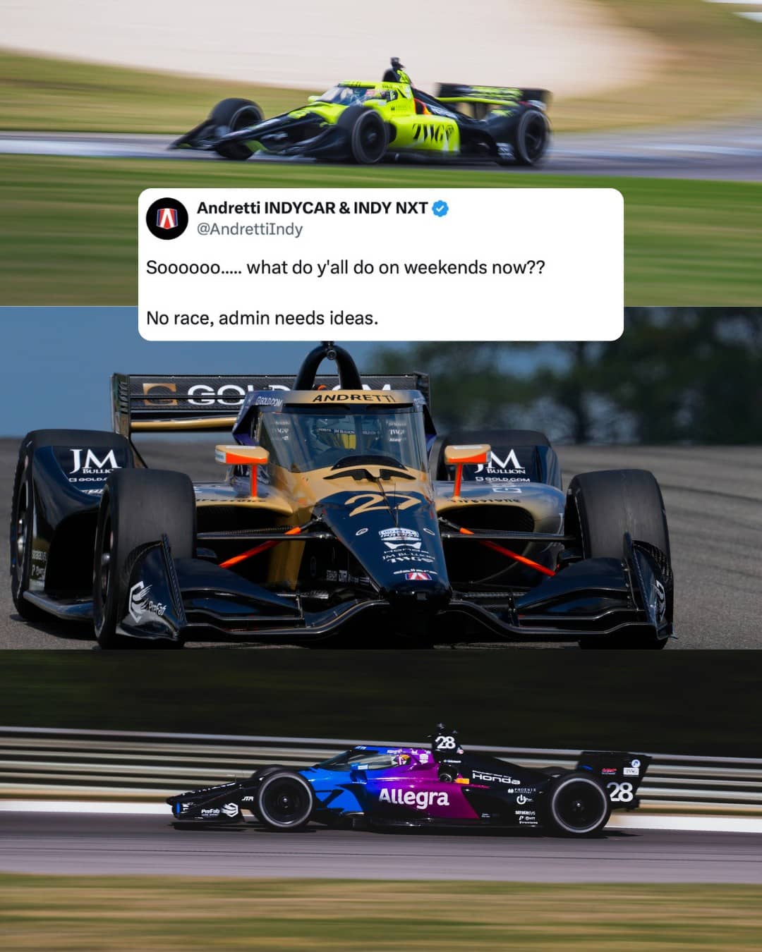 An Instagram post for INDYCAR