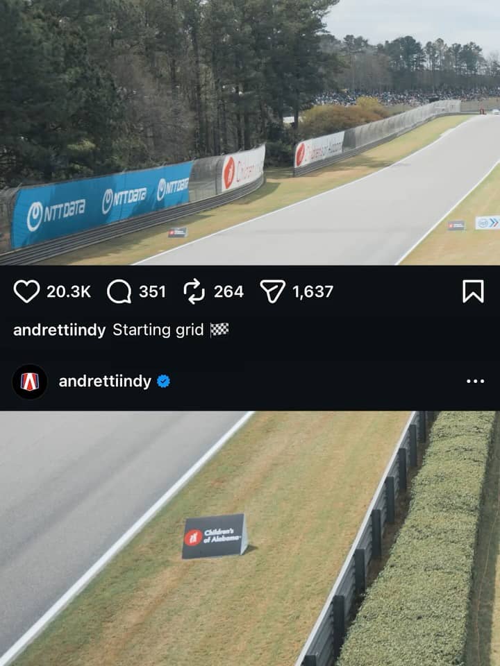 An Instagram post for INDYCAR