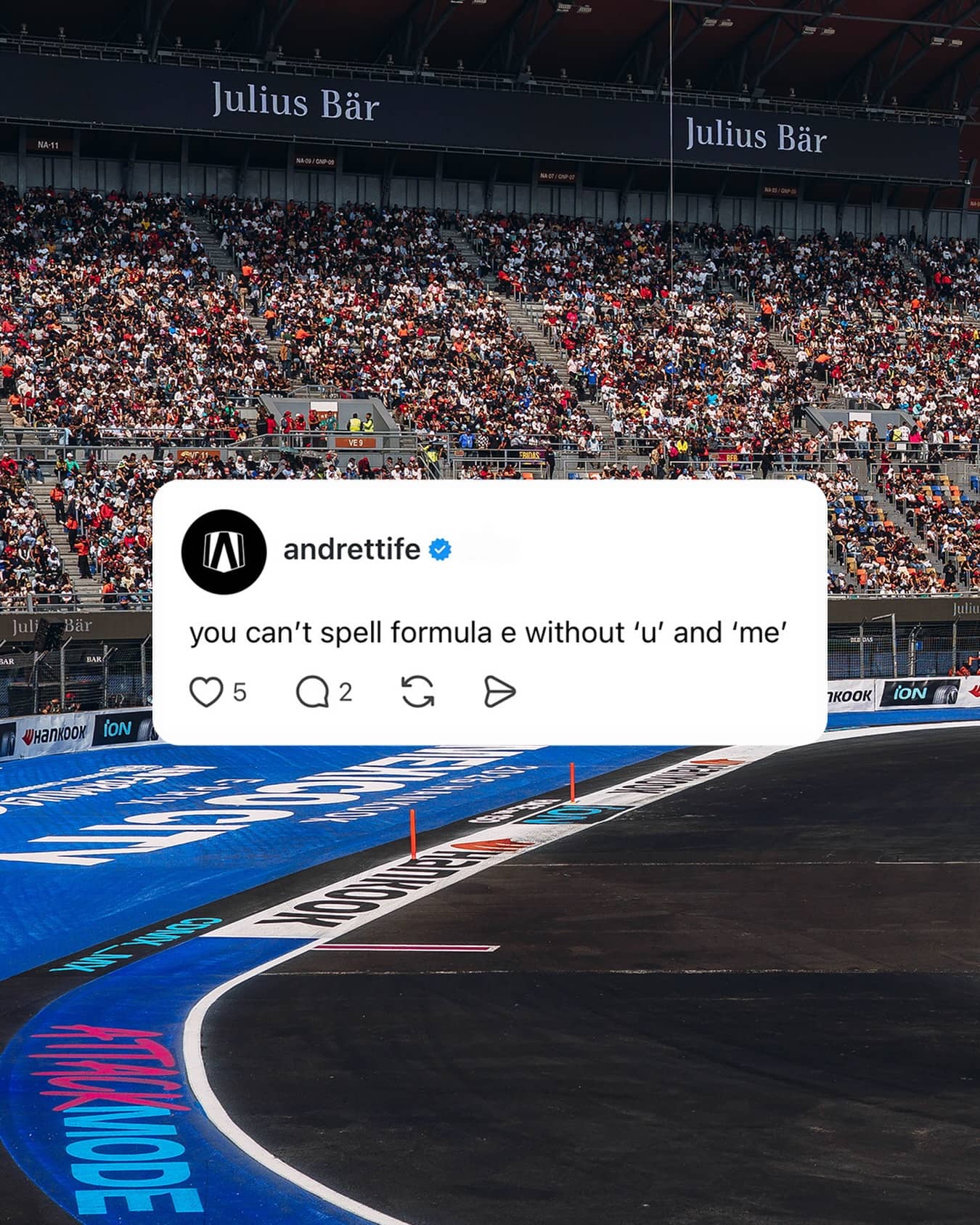 An Instagram post for FORMULA E