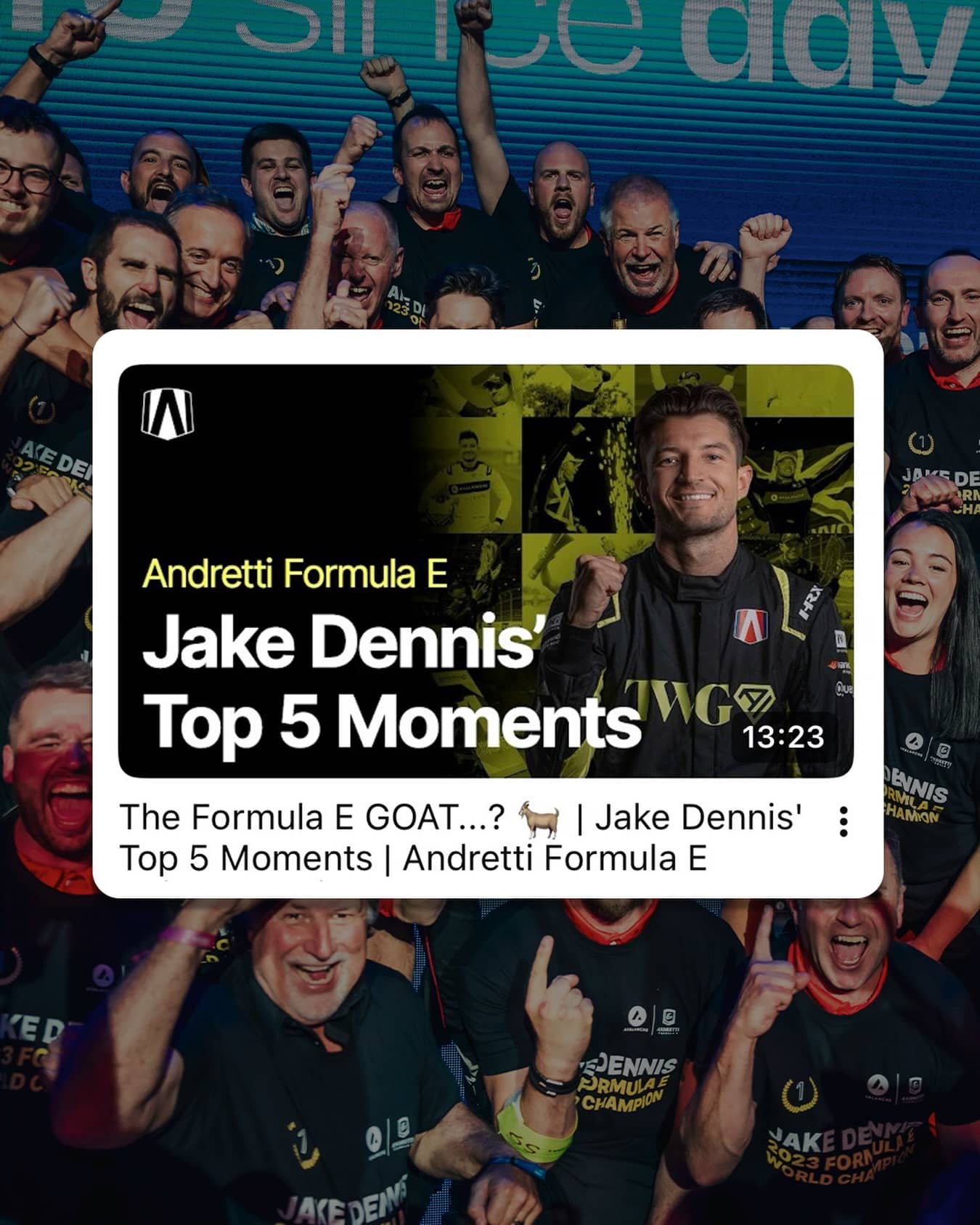 An Instagram post for FORMULA E