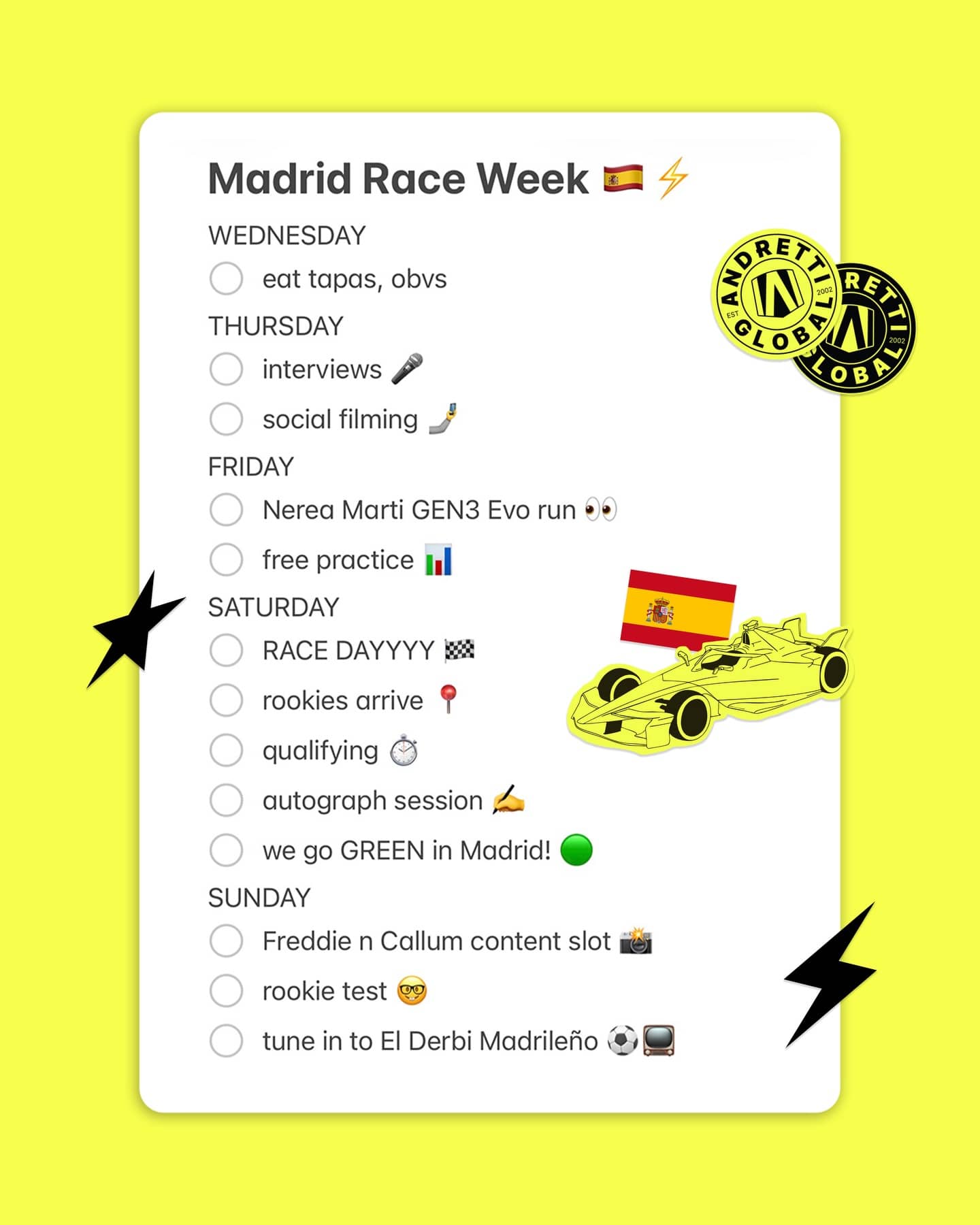 An Instagram post for FORMULA E