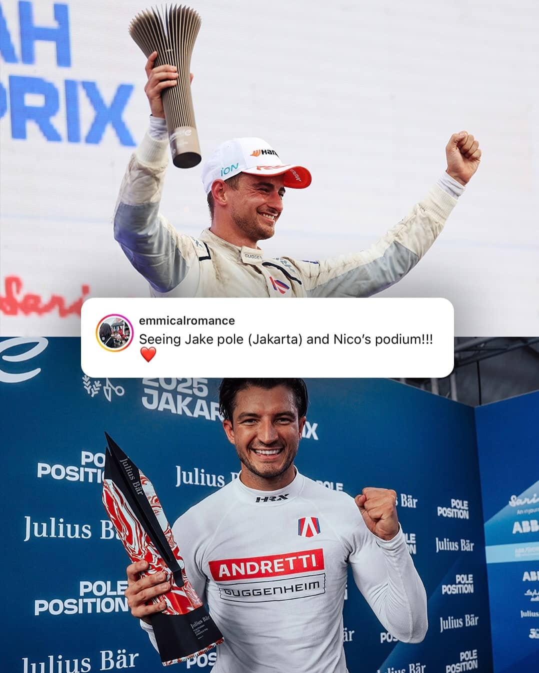An Instagram post for Formula E
