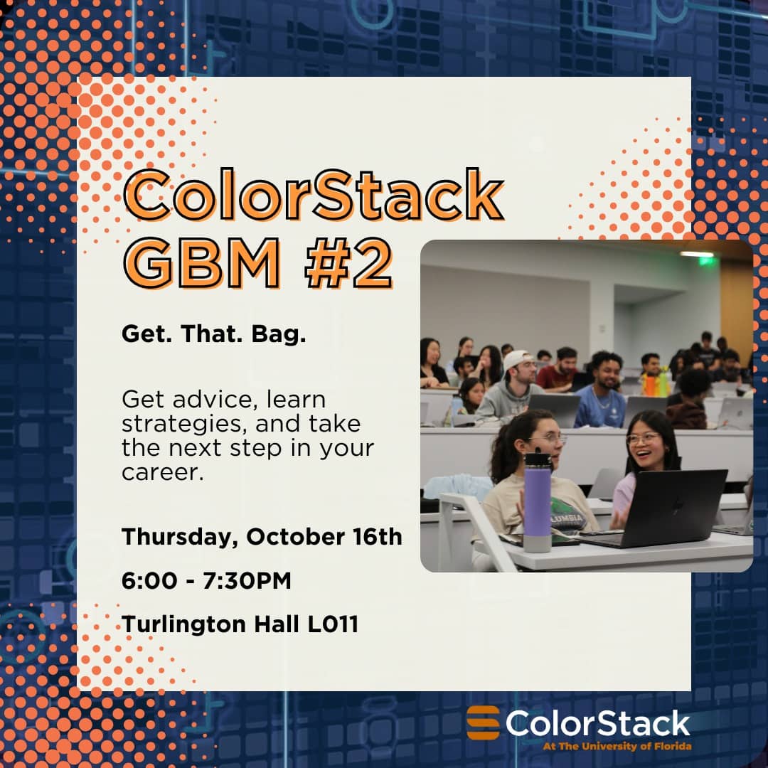 🌞Unlock your potential!🌞

In our 2nd GBM, we're determined to help you land that internship! We'll be hosting a panel of past interns who are ready to spill all the secrets to help you land that internship. So bring your ⚡ energy ⚡, questions 🔎, and dreams 🚀, and get ready to crush those upcoming interviews!

🗓️Date: Thursday, Oct 16th
⏰Time: 6:00 - 7:30 pm
📍Place Turlingtonm Hall L011