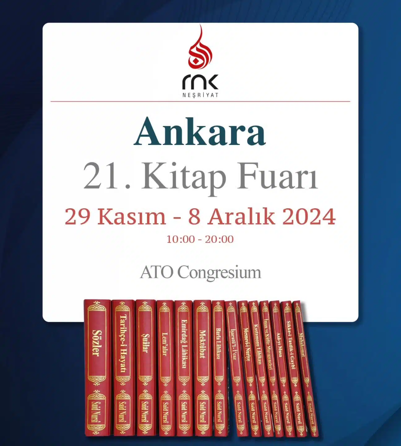 21.Ankara Kitap Fuarındayız

@rnk_nesriyat @ankarakitapfuari_ @eylul_fuar
