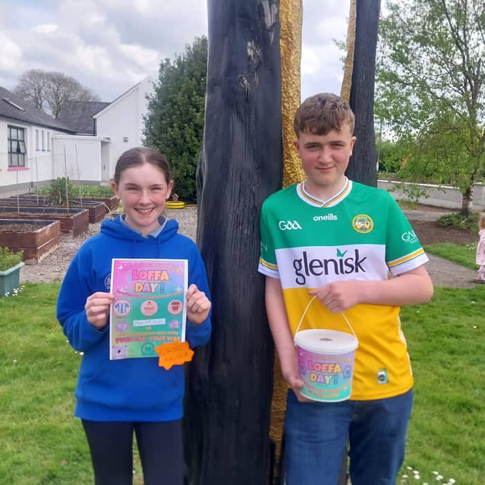 Emily Daly & Sam Bracken, Students' Council, are delighted to announce that €250 was raised today for LOFFA. Thanks to all for your generosity.

@l.o.f.f.a