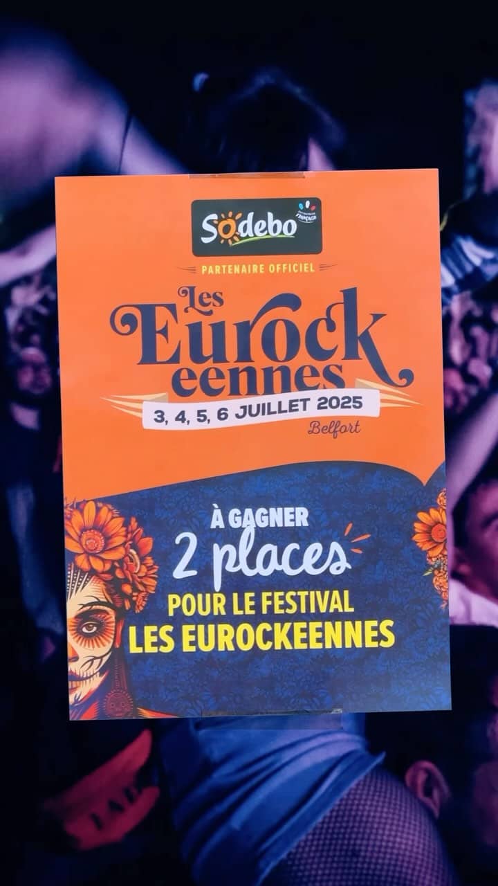 🎁 JEU CONCOURS TERMINE 🎵

Cette année Sodebo est partenaire officiel des @eurockeennes 😎

Pour l’occasion on t’offre des places pour la soirée de ton choix* !

Pour participer il te faut :
✅ ​Être abonné au compte @sodebo 
🤝 ​Mentionner la personne avec qui tu aimerais participer à la fête
📆 Nous indiquer la date à laquelle tu veux nous rejoindre

Tirage au sort le 10/06 🎵

#TournéeSodebo #Eurockéennes #Festival #Partenariat

*Déplacement et logement à la charge du gagnant
